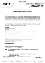 UPD16732E datasheet pdf NEC