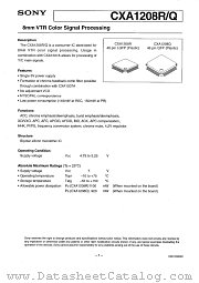 CXA1208Q datasheet pdf SONY