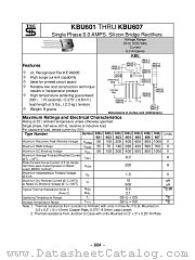 KBU603 datasheet pdf Taiwan Semiconductor