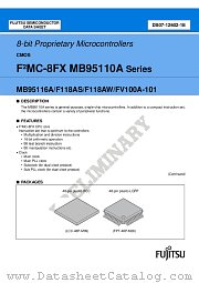 MB95F118AS datasheet pdf Fujitsu Microelectronics