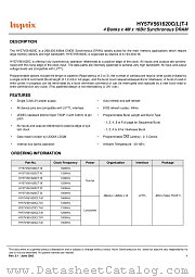 HY57V561620CT datasheet pdf Hynix Semiconductor