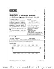 74LCXH32245G datasheet pdf Fairchild Semiconductor