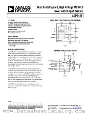 ADP3419JRM-REEL datasheet pdf Analog Devices
