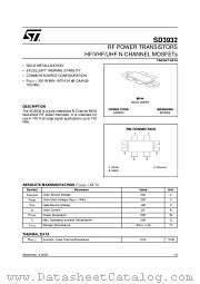 SD3932 datasheet pdf ST Microelectronics