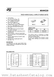 M54HC20 datasheet pdf ST Microelectronics