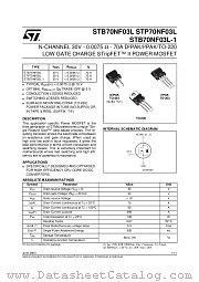 STB70NF03LT4 datasheet pdf ST Microelectronics