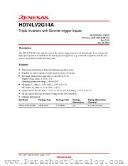 HD74LV2G14A datasheet pdf Renesas
