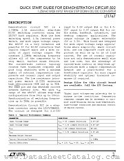 DC502A datasheet pdf Linear Technology