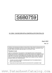 S6B0759X datasheet pdf Samsung Electronic
