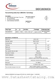 SIDC26D60C6 datasheet pdf Infineon