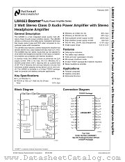 LM4663MT datasheet pdf National Semiconductor