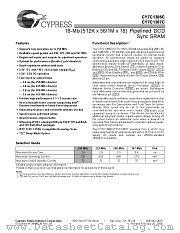 CY7C1387C-167AC datasheet pdf Cypress