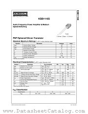 KSB1116SYTA datasheet pdf Fairchild Semiconductor