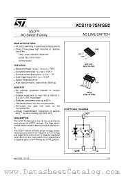 ACS110-7SN datasheet pdf ST Microelectronics