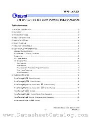 W964L6ABN datasheet pdf Winbond Electronics