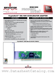 BCM1600 datasheet pdf Broadcom