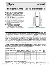 SP3238ECY/TR datasheet pdf Sipex Corporation
