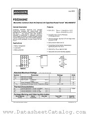 FDZ2553NZ datasheet pdf Fairchild Semiconductor