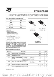 BYW80 datasheet pdf ST Microelectronics