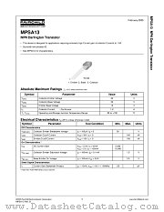 MPSA13_D26Z datasheet pdf Fairchild Semiconductor