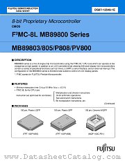 MB89805 datasheet pdf Fujitsu Microelectronics