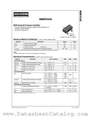 MMBT6428 datasheet pdf Fairchild Semiconductor