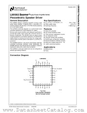 LM4960 datasheet pdf National Semiconductor