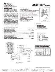 CD4019BPW datasheet pdf Texas Instruments