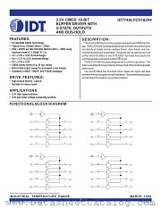 IDT74ALVCH16244PF8 datasheet pdf IDT