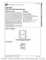 DS90LV019 MWC datasheet pdf National Semiconductor