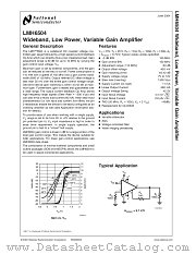 LMH6504MAX datasheet pdf National Semiconductor
