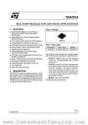 TDA7518 datasheet pdf ST Microelectronics