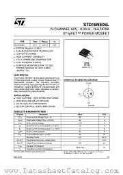 STD16NE06LT4 datasheet pdf ST Microelectronics