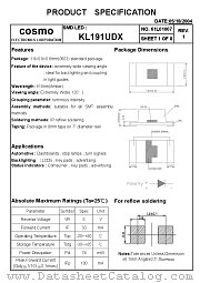 KL191UDX datasheet pdf Cosmo Electronics