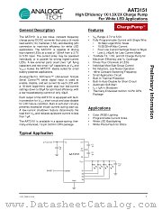 AAT3151 datasheet pdf ANALOGIC TECH