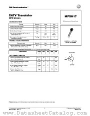 MPSH17RLRA datasheet pdf ON Semiconductor