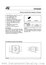 74V2GU04 datasheet pdf ST Microelectronics