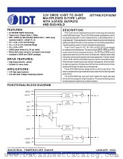 IDT74ALVCH16260PA datasheet pdf IDT