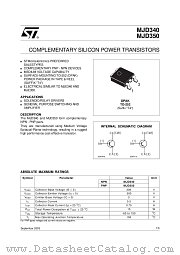 MJD350T4 datasheet pdf ST Microelectronics