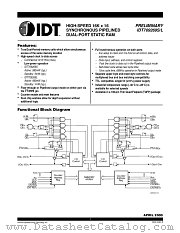 IDT709269S9PF8 datasheet pdf IDT
