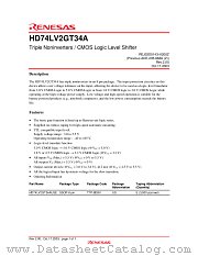 HD74LV2GT34A datasheet pdf Renesas
