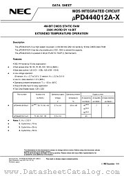 UPD444012A-X datasheet pdf NEC