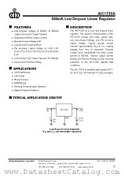 AIC1723A datasheet pdf Analog Integrations Corporation