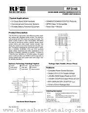 RF3140 datasheet pdf RF Micro Devices