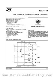 TDA7374BV datasheet pdf ST Microelectronics