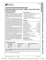 LMH6643MAXEP datasheet pdf National Semiconductor