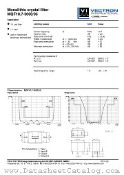 MQF10.7-3000/05 datasheet pdf Vectron