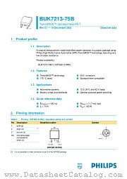 BUK7213-75B datasheet pdf Philips