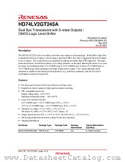 HD74LV2GT245A datasheet pdf Renesas