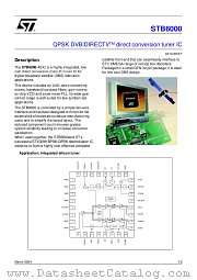 STB6000 datasheet pdf ST Microelectronics